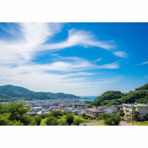晴れた日の宮崎の風景。